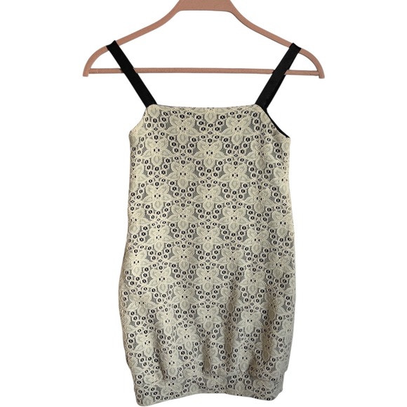 Sally Miller Girls Lace Overlay Dress Black Trim Bow Detail Sz 10 Whimsigoth Y2k - Picture 4 of 4